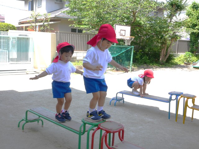 平均台を渡って・・・