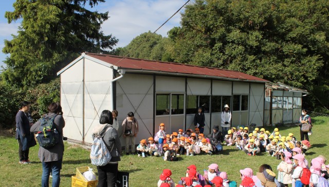 みかん山の方にご挨拶