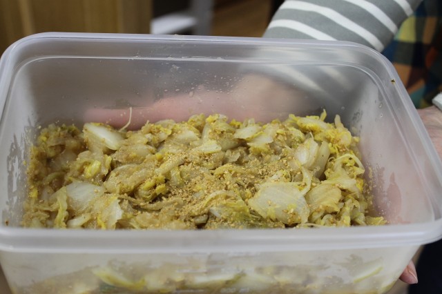 ゴマをあえて美味しくなりました