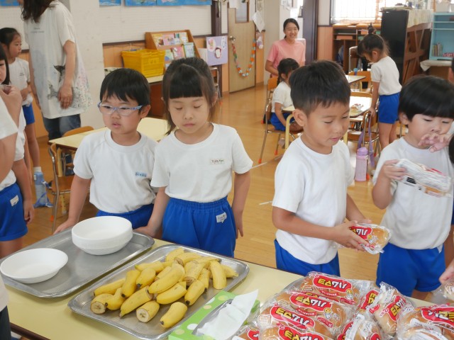朝食を食べて・・・